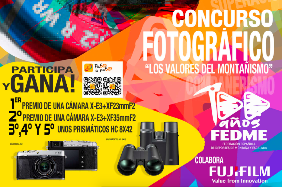 Cartel en color del Concurso de Fotografía del Centenario de la FEDME