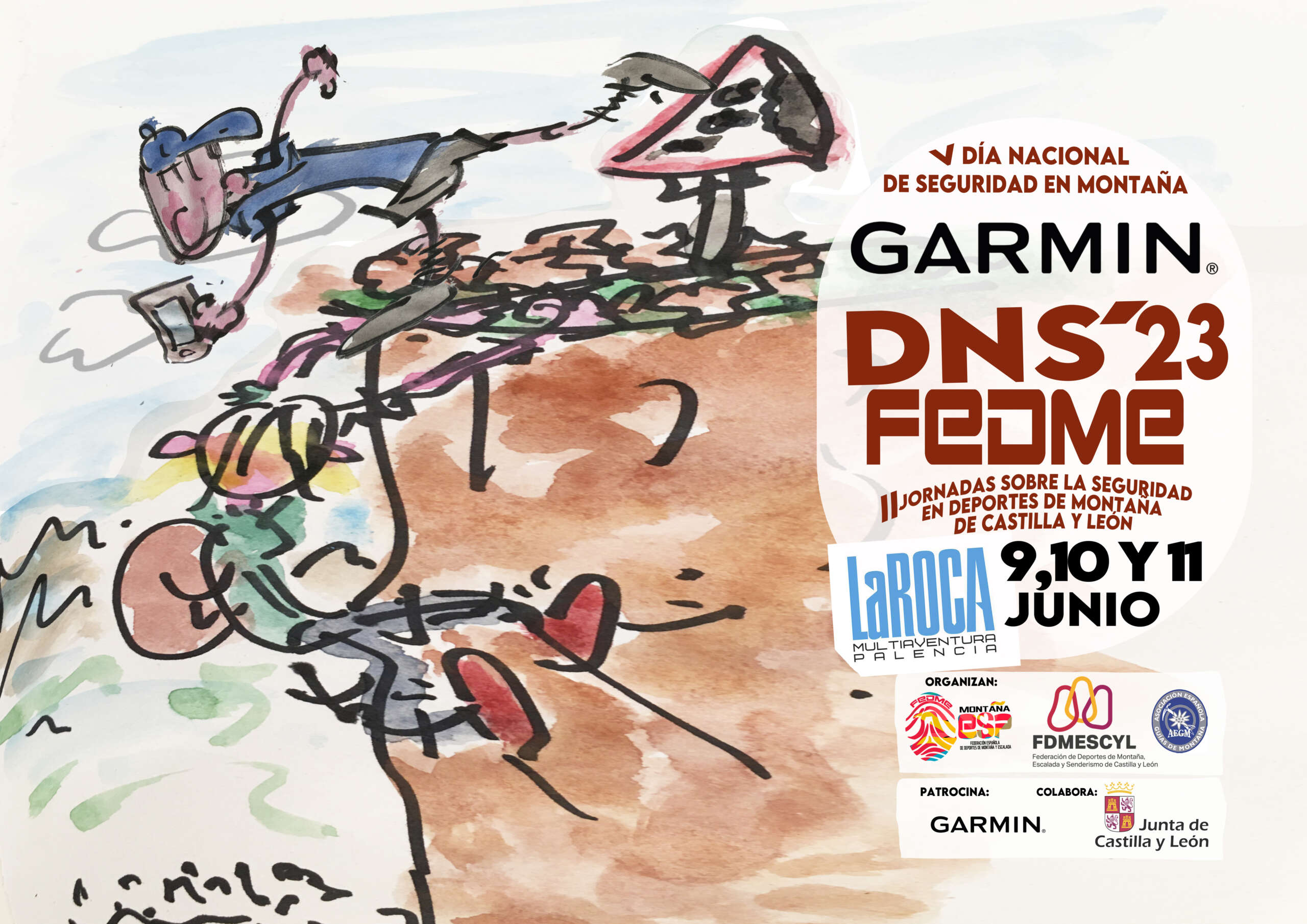 Cartel del V Día Nacional de la Seguridad en Montaña Garmin