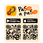 Imagen con los códigos QR de acceso a la APP “Paso a Paso FEDME”