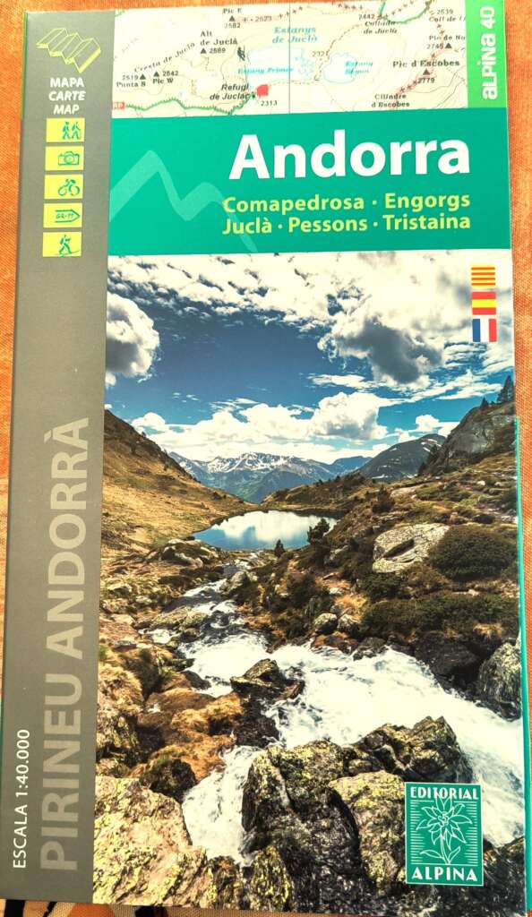 Portada del mapa de la Alpina del Principado de Andorra.